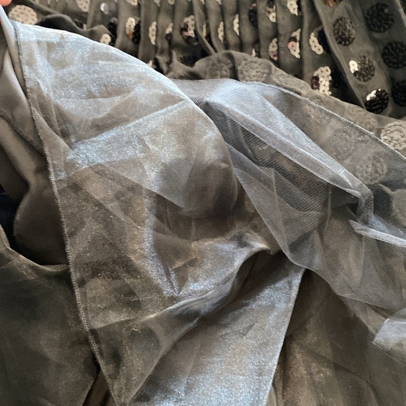 Bea black strapless sequence side zip tooled dress medium - Picture 9 of 13